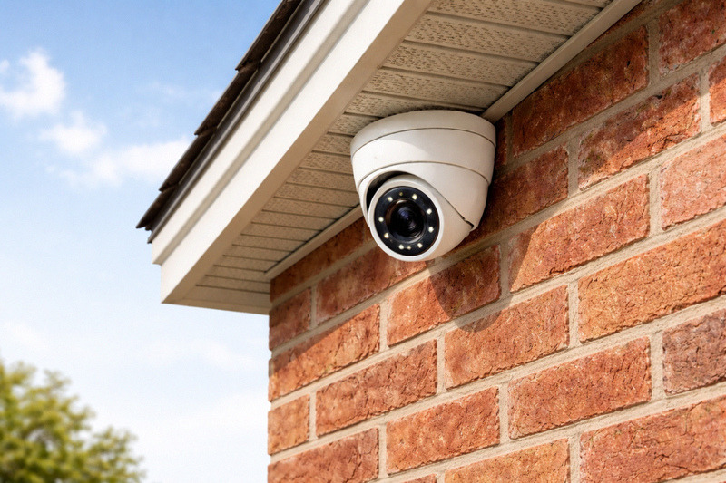 Image of a CCTV camera on a house wall