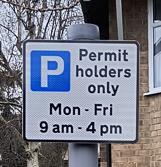 Permit Holders Only Parking Sign